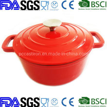 Round Enamle Cast Iron Dutch Oven Dia 25cm 4qt BSCI, LFGB Approved